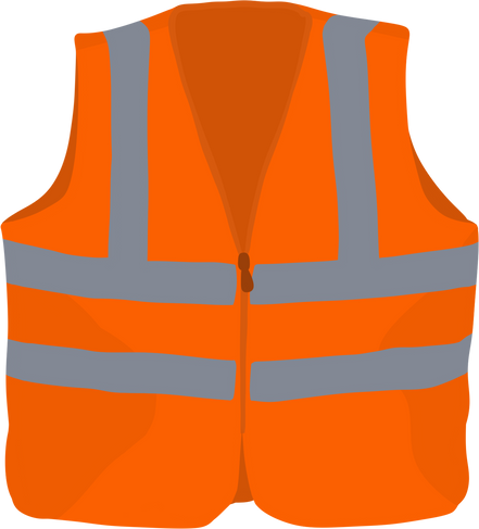 Orange safety vest illustration